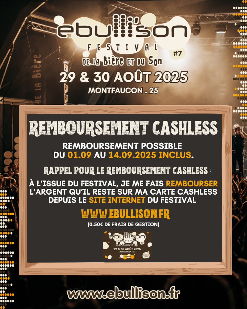 Remboursement Festival Ebulli'son 2024